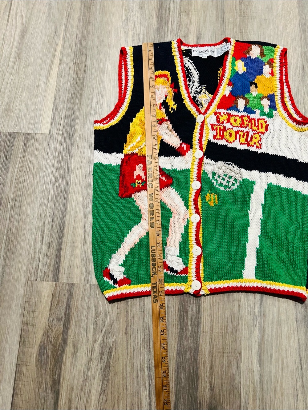 Vintage Tennis World Tour Knit Sweater Vest - Picture 7 of 8